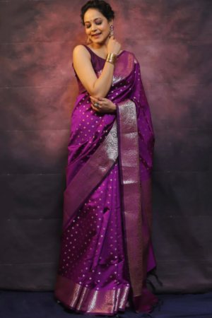 WINE kanjivaram silk saree