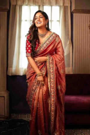Festive Wear Banarasi Crush Saree
