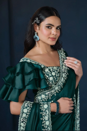 Mahotsav Mohmanthan Stardust Satin Chiffon Stylish Saree