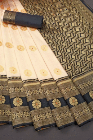 MC 658 AB Beautiful Art Silk Jacquard Border Saree Collection