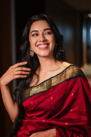 MC 610 RED BLACK Banarasi silk saree collection