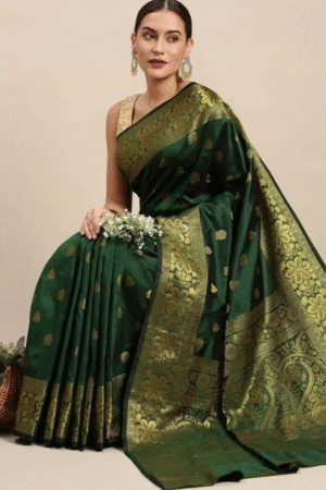 MC 340 GREEN kanjivaram silk saree collection