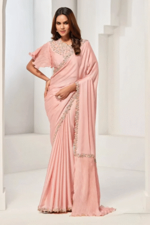 Mahotsav Norita Saanjh Crepe Satin Silk Wedding Saree