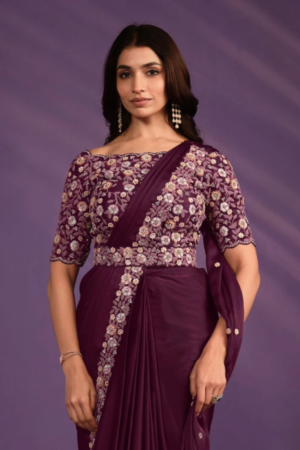 Mahotsav Mohmanthan Crepe Satin Silk Ready to Wear Saree