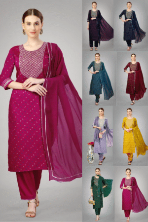 KUSUMA AR 1109 Silk Kurti Pant With Dupatta