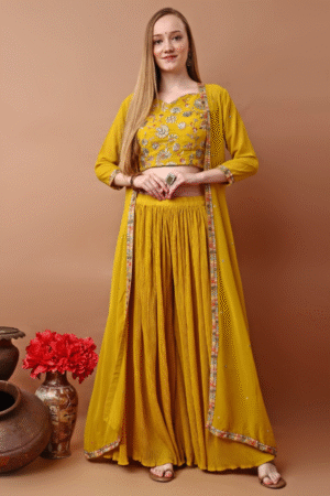 Fashion Moksa Georgette Embroidered Indo Western Collection