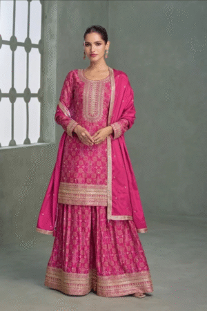 Aashirwad Mor Bagh Mahira Chinon Silk Salwar Suit Collection