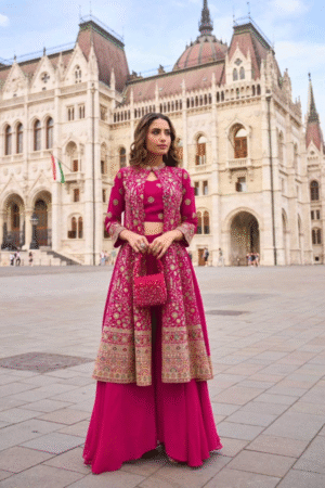 Sayuri Isha Designer Georgette Embroidered Indo Western