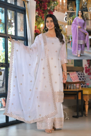 Afsana Cherish Fandy Crush Embroidered Readymade Suit