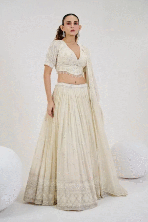 Nishtha White Bridal Designer Lehenga Choli Collection