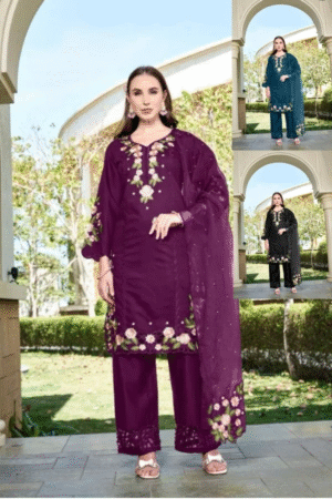 Zoya Studio Satin Gadwal Ready Made Tunic Suit