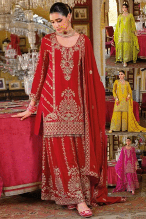 Eba Sundari Designer Chinon Embroidered Suit Collection