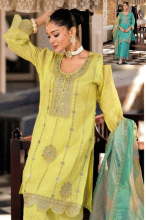 Eba Diya Shimmer Embroidered Ready Made Suits
