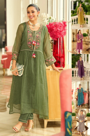 PRM Swara Organza With Embroidery Hand Worked Suit Collection