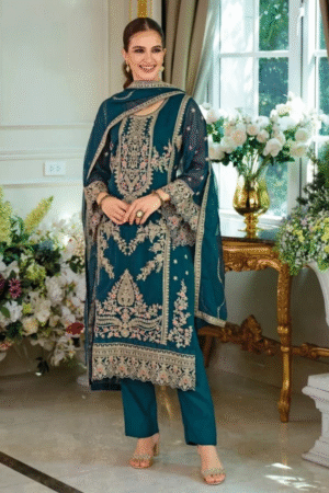 Zaveri Dastur Organza Embroidered Designer Suits Collection