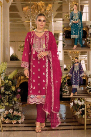 Zaveri Praniti Soft Organza Embroidered Ready Made Collection