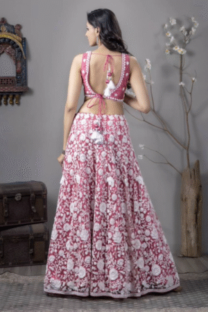 Tcs 104 Light Pink Satin Silk Designer Lehenga Choli Collection