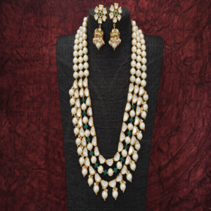 Party wear Long Kundan Necklace Set