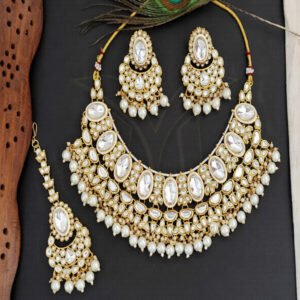 Fancy Design Clustered Pearl Party Wear Necklace set