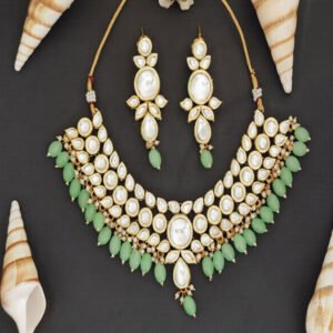 Beautiful Kundan Full Stone High Gold Polish Design Necklace Set