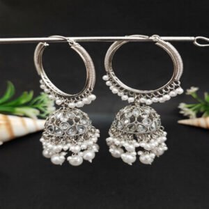 Antique Jewellery Designer Clustered Pearl Fancy Style Earrings