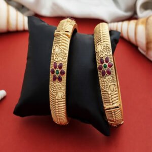 Antique Jewellery Beautiful Designer Rajwadi Polish Party Wear Bangles Set