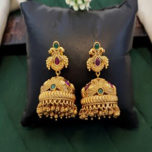 Fancy Design High Gold Polish Beautiful Kemp Jewellery Kemp Jhumka Earring
