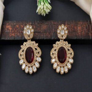 Antique Designer Mehendi Polish Party Wear Earrings