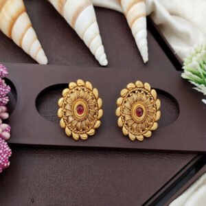 Design Rajwadi Polish Full Stone Fancy Style Earrings
