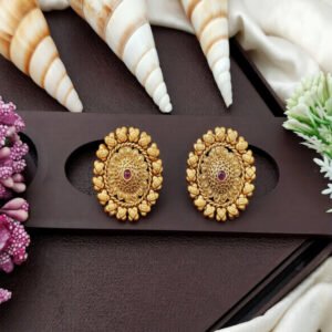 Kemp Designer Rajwadi Polish Tops Earrings