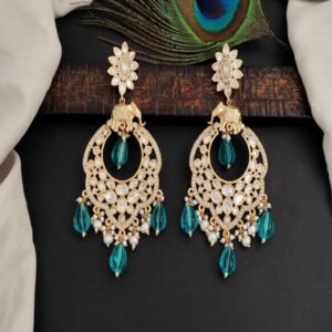 Kundan Designer High Gold Polish Fancy Earrings