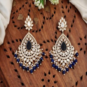 Designer High Gold Kundan Earrings Premium Finish & High Gold Polish