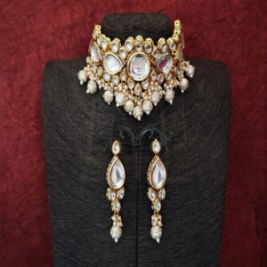 Kundan Stones Choker Style Necklace Set