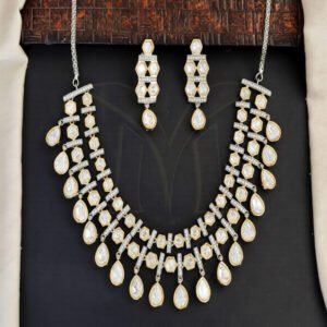 Designer Party wear Kundan Stones Kundan Necklace Set