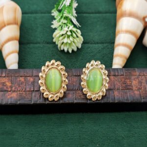 Western Floral Frame Designer Stud Earrings