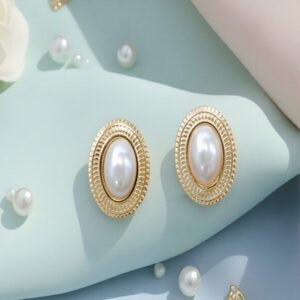 Western Classic Oval Designer Stud Earrings