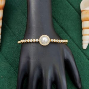 Premium Designer Pearl American Diamond Bracelet
