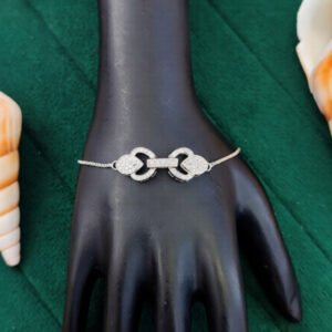 Elegant AD Two Tone Designer Chain Bracelet