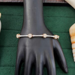 High Gold Plated AD Bracelet Elegant Party Wear