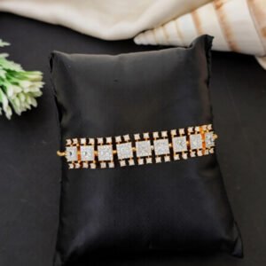 AD CZ Stone High Gold Polish Fancy Bracelets