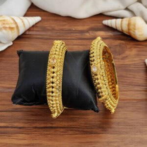 Bridal flower antique bangles