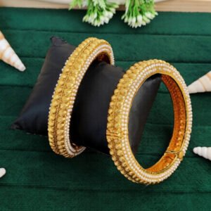 Bridal designer dual leaf layer antique bangles