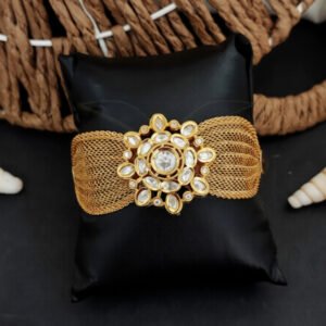 Kundan Full Stone High Gold Polish Party Wear Bracelets