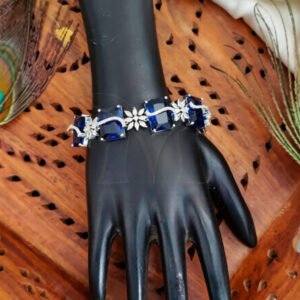 American Diamond White Rodium Polish Fancy Bracelets