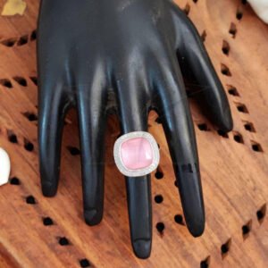 Beautiful Full AD Stone White Rodium Party Wear Finger Rings