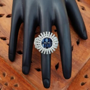 Fancy Round Shape AD Statement Finger Ring