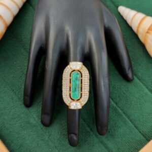 Elegant Oval Diamond Look Partywear Ring