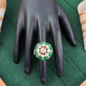 Traditional Full Stone Adjustable Finger Ring