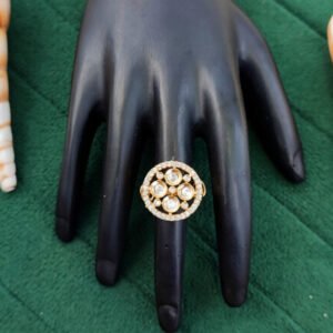 Traditional Kundan Round Motif Adjustable Finger Rings