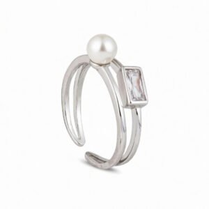 Western Pearl Stone Designer Adjustable Ring